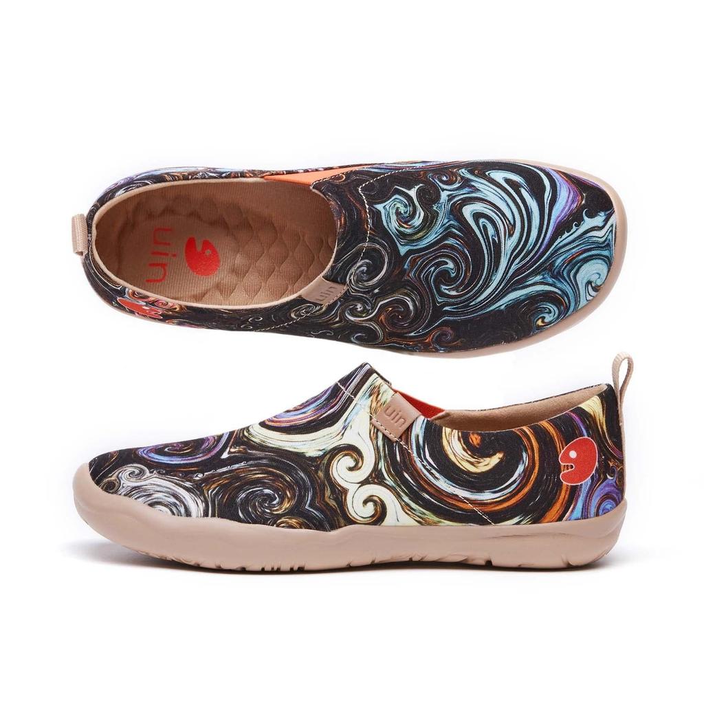 UIN Walking Casual Starry Size cm Women's Slip-On Loafers, Shoes, Shoes, Night, 23.0