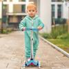 Adjustable Three-Wheel Scooter With Led Light-Up Wheels, Blue