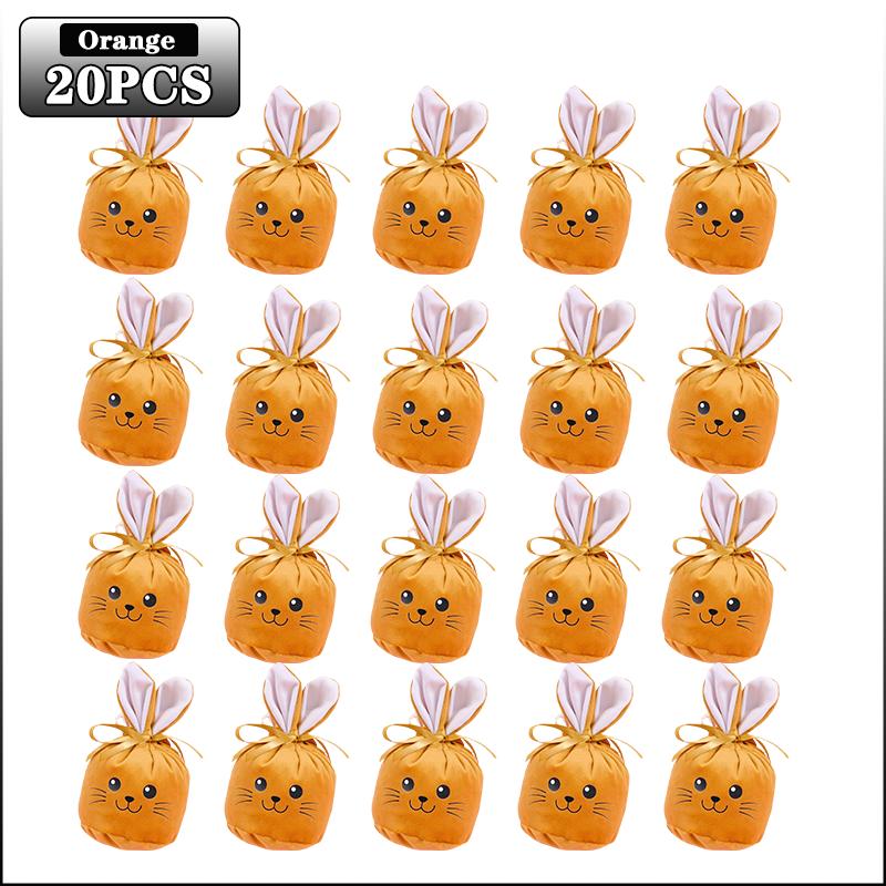 Easter Bunny Drawstring Gift Bags with Bunny Ears for Kids Holiday Party Favor Easter Rabbit Gift Bags and Holiday Decorations