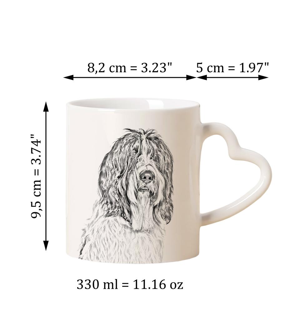 Schapendoes, Dutch Sheepdog, Nederlandse Schapendoes - Cup with a Dog, Adorable Cup with a Heart-shaped Handle, Universal Gift from the Art-Dog Brand
