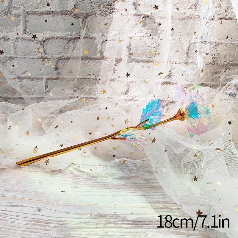 Eternal Rose Flowers Colorful Luminous Rose Artificial Flowers Gold Foil Simulation Flower Mother's Day Gifts Valentines Decor