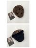 Korean Style Women's Versatile Distressed Star Newsboy Cap, Reversible Trendy Beret for Large Head Circumference