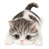 Woobia Prone Mackerel Tabby and White Cat Magnet 11.4 X 6.4 X 4.2 Cm Doll Figurine Ornament Animal Garden Decoration Cat H20299-16
