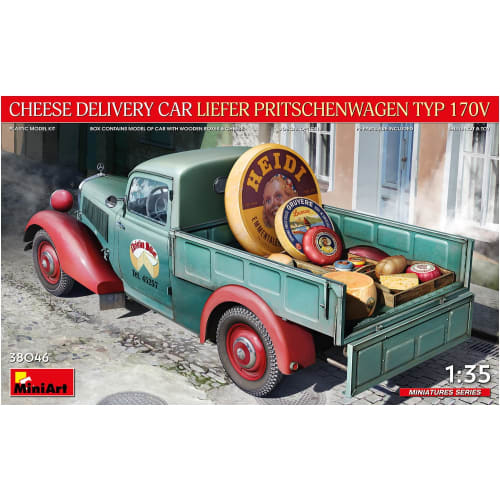 Miniart 1/35 Scale Cheese Delivery Car Reefer Preischenwagen Type 170V Plastic Model Kit MA38046