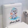 Creative Elephant Elephant Playing Water Stickers Lovely Playing Water Elephant Toilet Decals PVC Cartoon Home Decor
