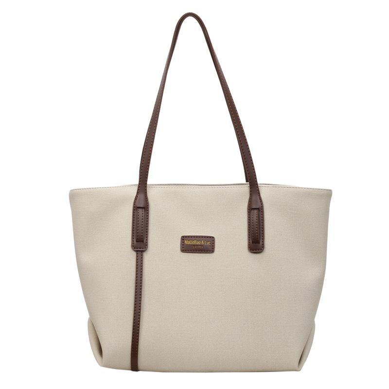 Casual large-capacity bag women's autumn new versatile commuter class shoulder bag simple tote bag