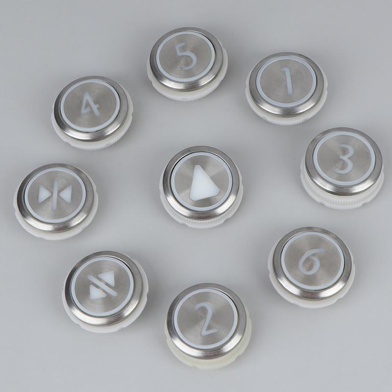 1 PCS Elevator Buttons For Round Stainless Steel Elevator Buttons / Digital 1-6 Buttons / Up Buttons / On/Off Buttons