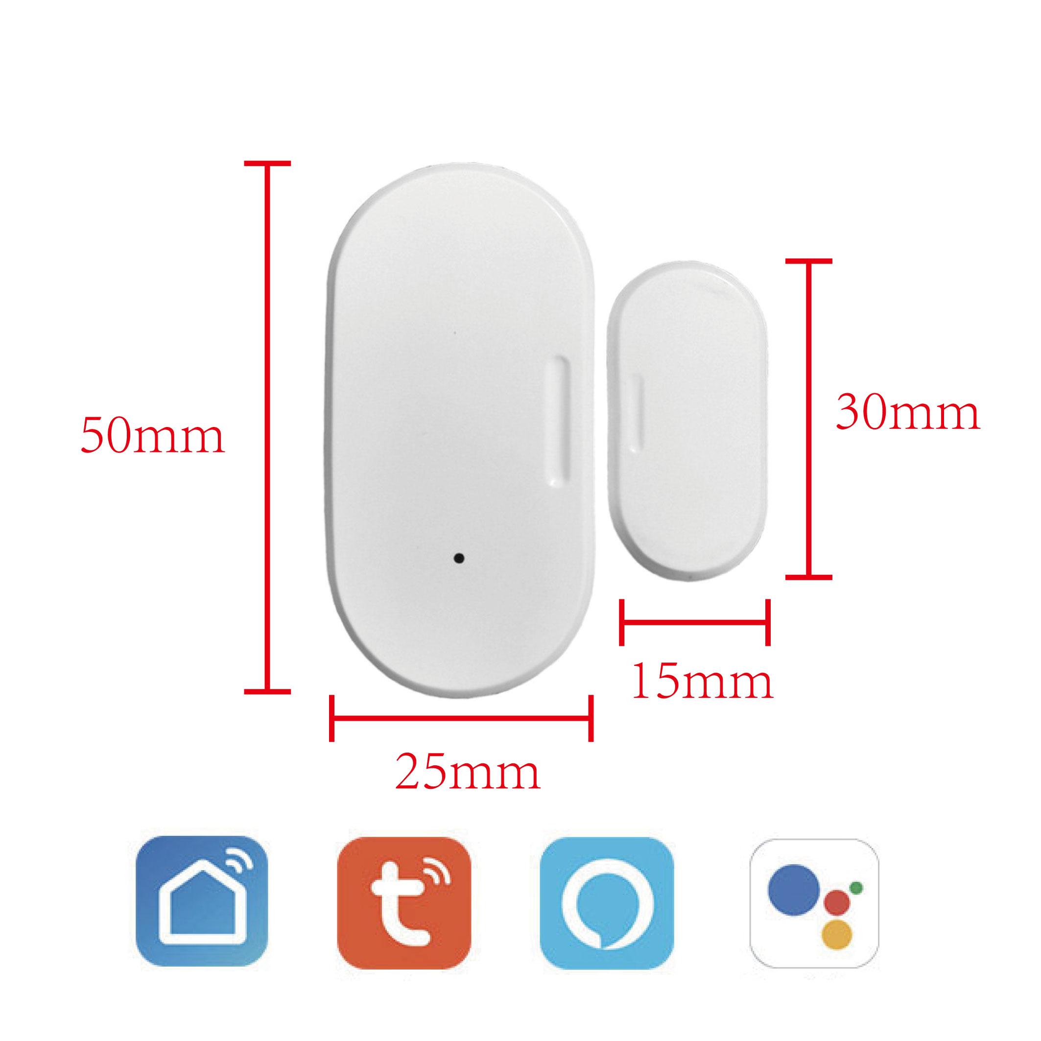 Smart Tuya WiFi Zigbee Window and Door Sensor Door Open/Closed Detectors Home Security Alarm System with Via Alexa Google Home