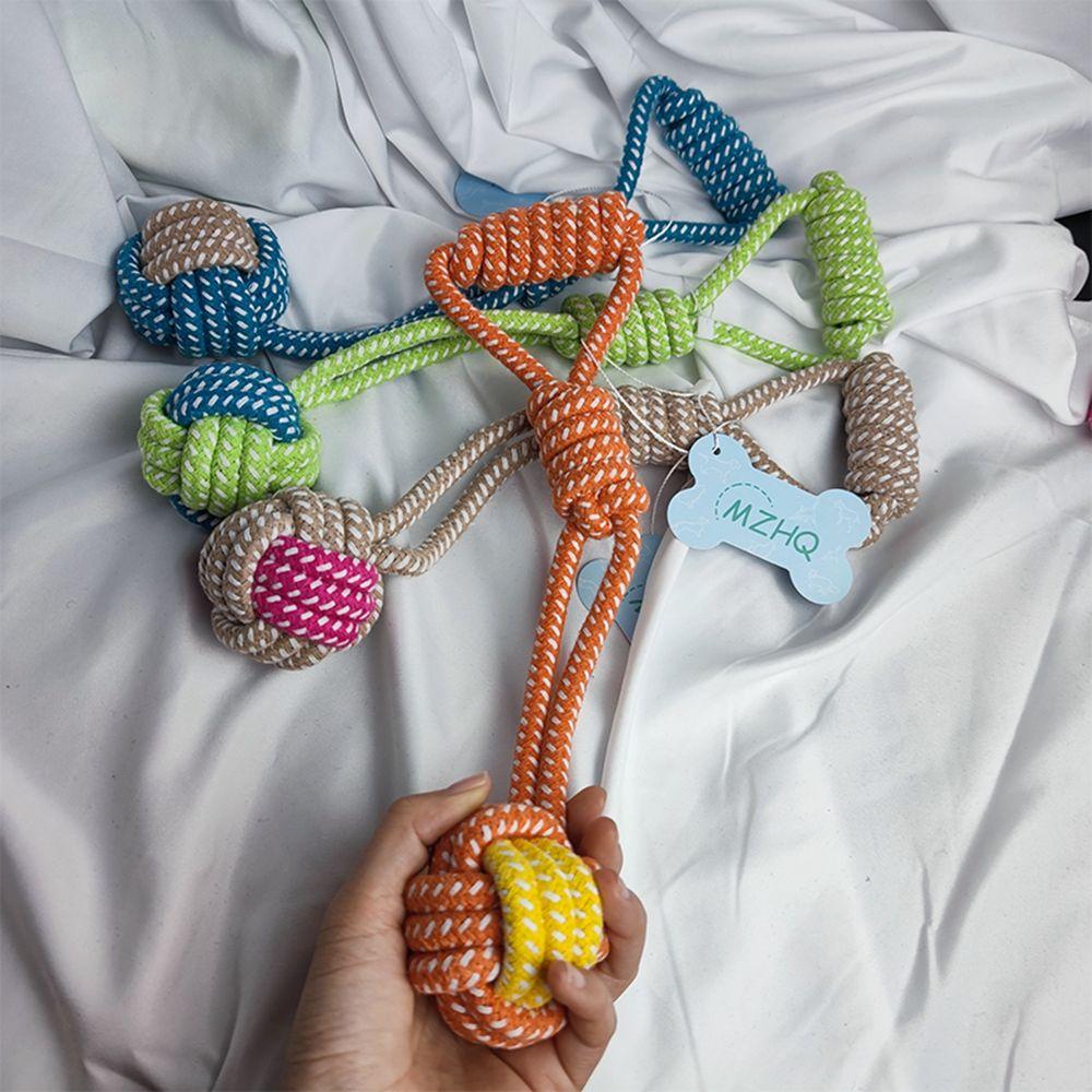 

Training Molar Teeth Relieve Boredom Teeth Cleaning Bite Rope Dog Toy Dog Ball Pet Supplies синий