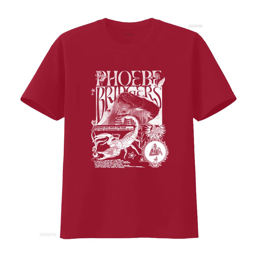 Phoebe Bridgers Tour T Shirt 2022 Reunion Scorpion Rock Music Fan Vintage Washed Homme Stretched Comfortable Breathable Soft