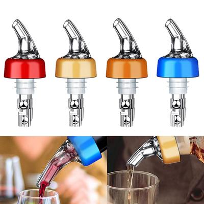 4 Pcs Automatic Measured Bottle Pourer Drinks Wine Cocktail Dispenser Wine Bottle Pourers for Cocktail and Whisky