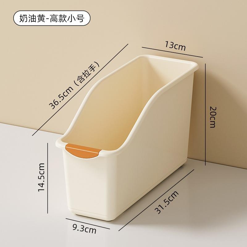 Kitchen Organizer Box Household Large Capacity Multifunctional Cabinet Plastic Storage Box Pulley