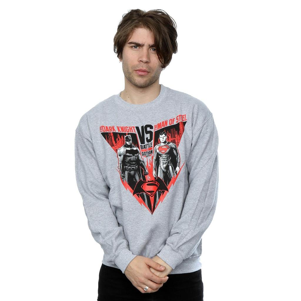 DC Comics Mens Batman v Superman Battle Sweatshirt