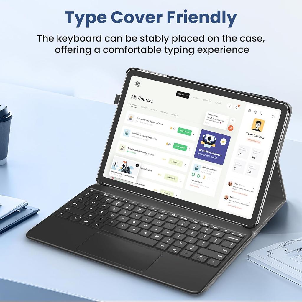 Pouzdro pro Microsoft Surface Pro 12 palců Lehké Ochranné Business kryt s víceúhlovým stojánkem a držákem na stylus