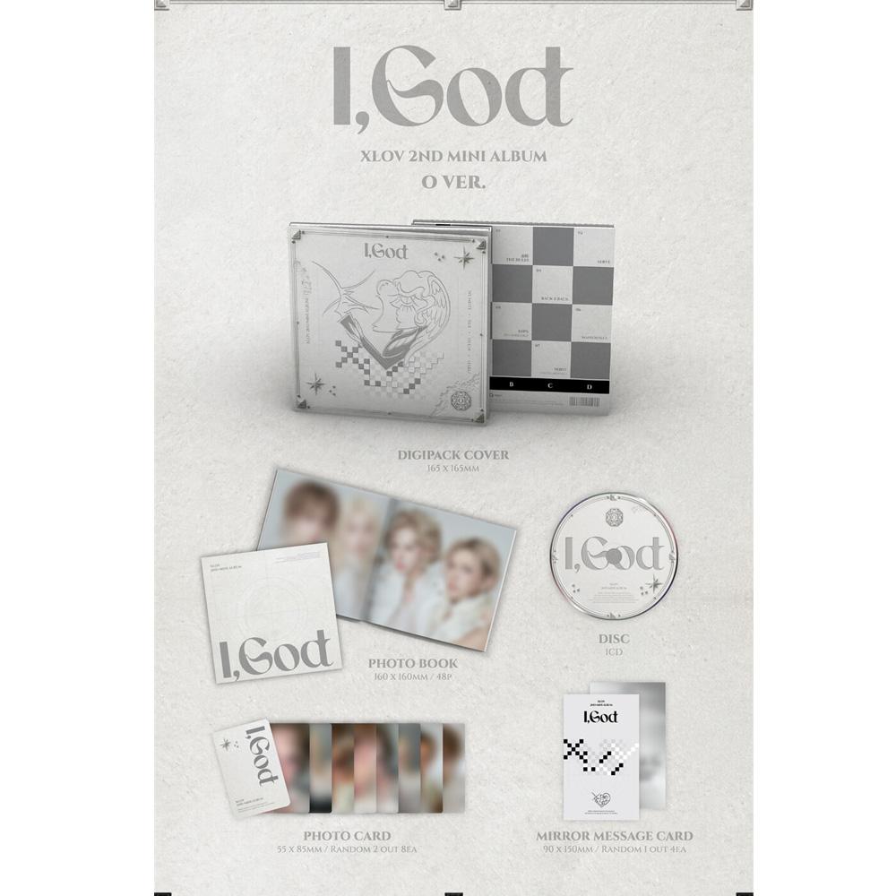 [הזמנה מוקדמת] XLOV I,God אלבום K-Pop CD כרטיס צילום רשמי סט 4 גרסאות