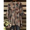 Summer fashion new large size crew neck geometric pattern print, no accessories.