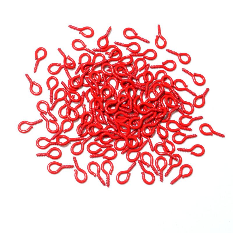 200Pcs/lot 8*4mm Colorful Small Tiny Mini Eye Pins Eyepins Hooks Eyelets Screw For DIY Jewelry Making Supplies Accessories