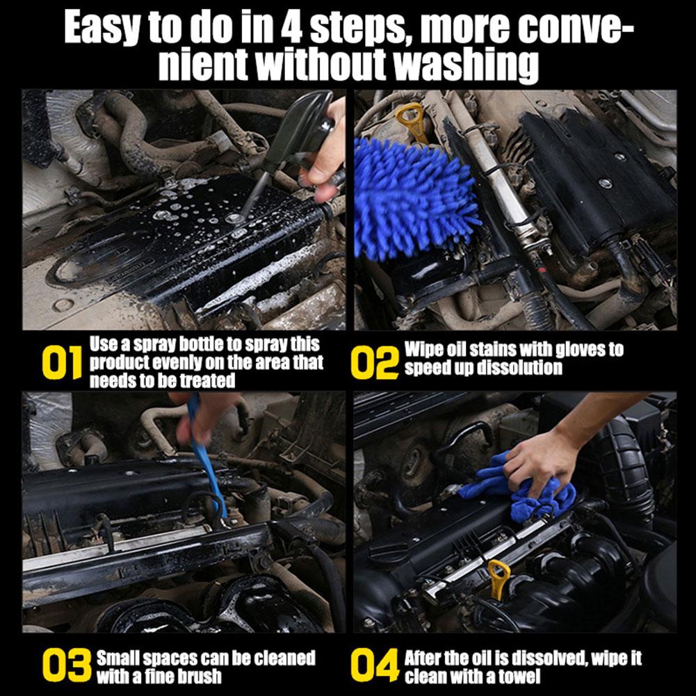 Car Engine Bay Cleaner Powerful Decontamination Cleaning Detailer Detergent Auto Product Car Cleaning Compartment 120ml Eng H0U1