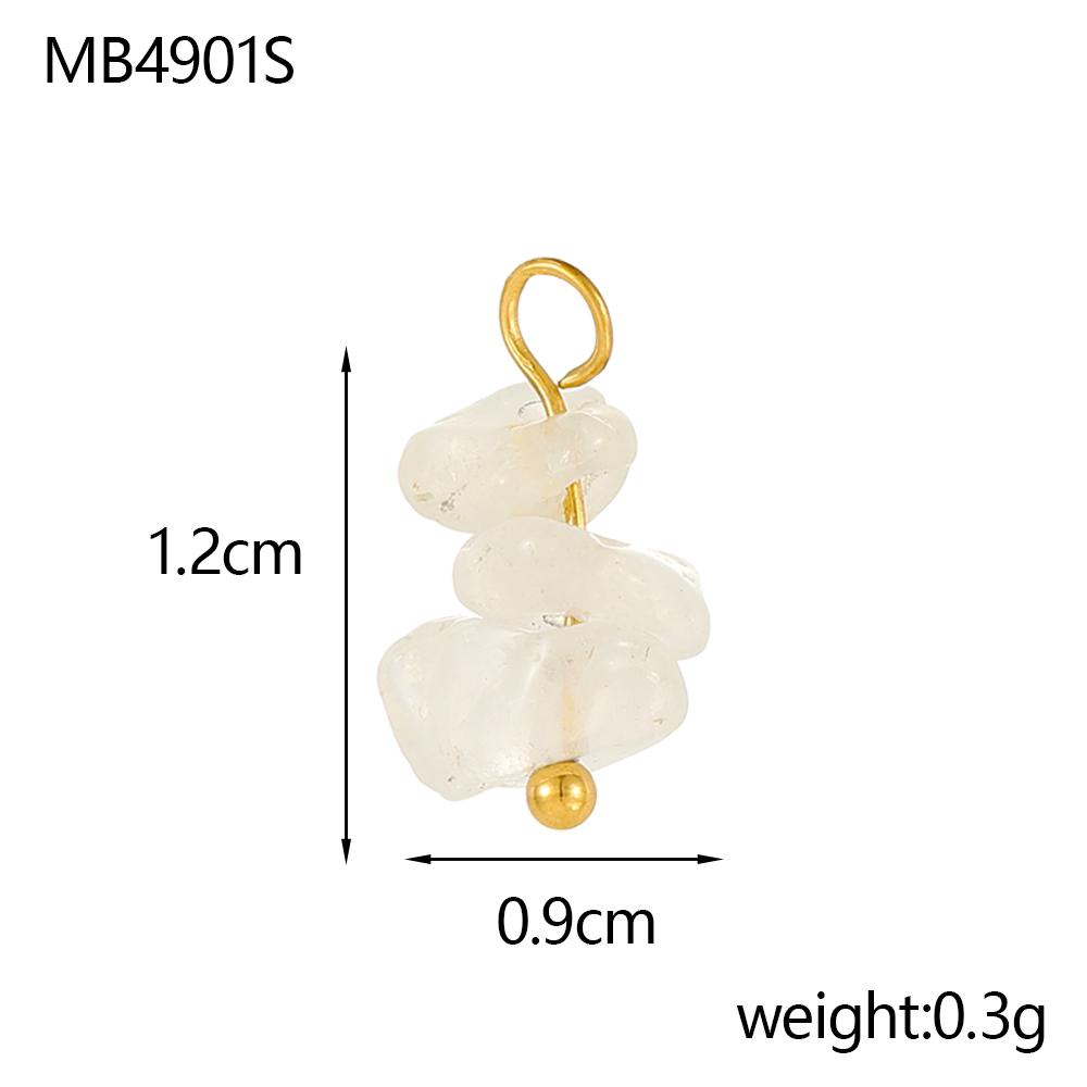 CARLIDANA Rainbow Color Beaded Charm Natural Stone Pendant Beads with Nine Needle Pin for Necklace Earrings DIY Jewelry Making