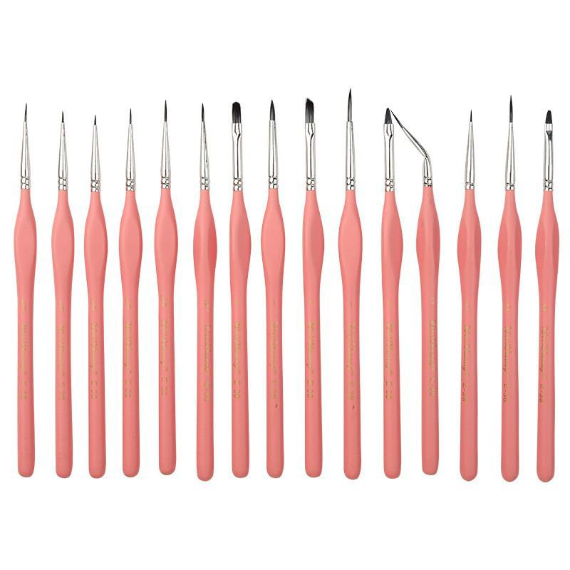 10-Piece Children's Paint Brush Set: Blue Handle Nylon Brushes for Acrylic, Watercolor, and Oil Painting