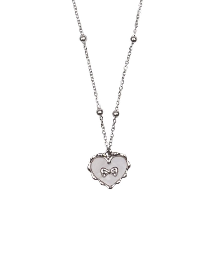 High School Disco Fairy Heart Ribbon Necklace