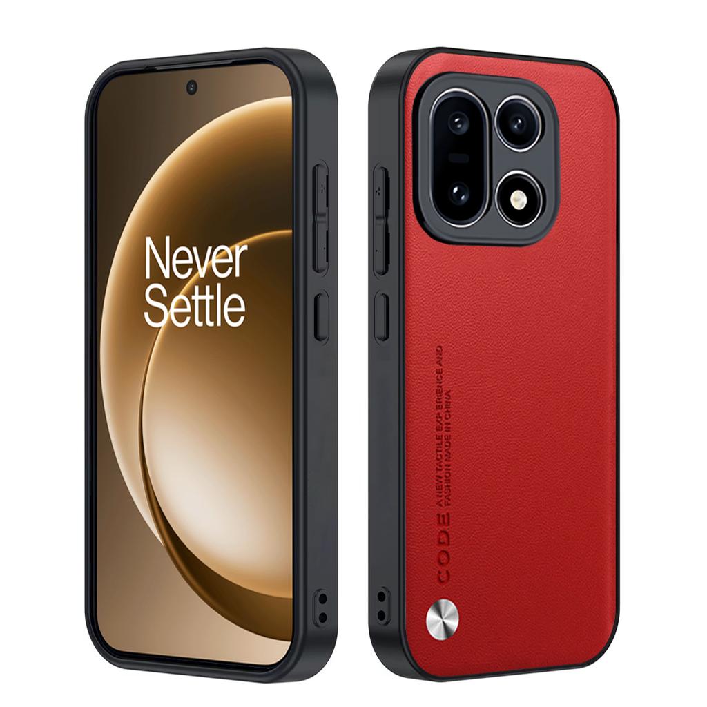 Cover for Oneplus 15 13 13R 13T 12 11 Case Luxury Fiber Texture PU-Leather Full Protection Shockproof Phone Capa Funda