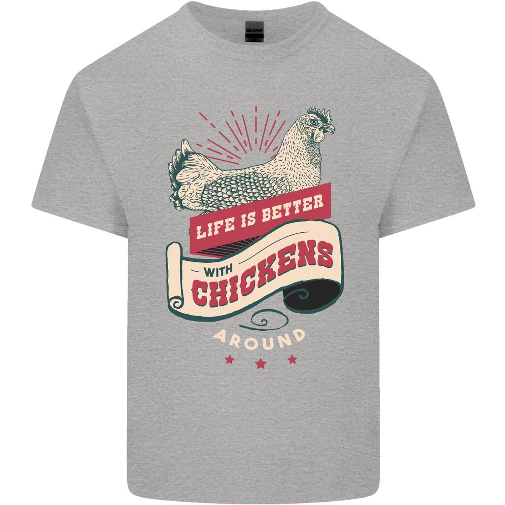 Life Is Better With Chickens Around Farmer Unisexs Light Cotton TShirt