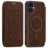 For iPhone 16 Plus Case Compatible with MagSafe RFID Blocking Card Holder Leather Phone Cover