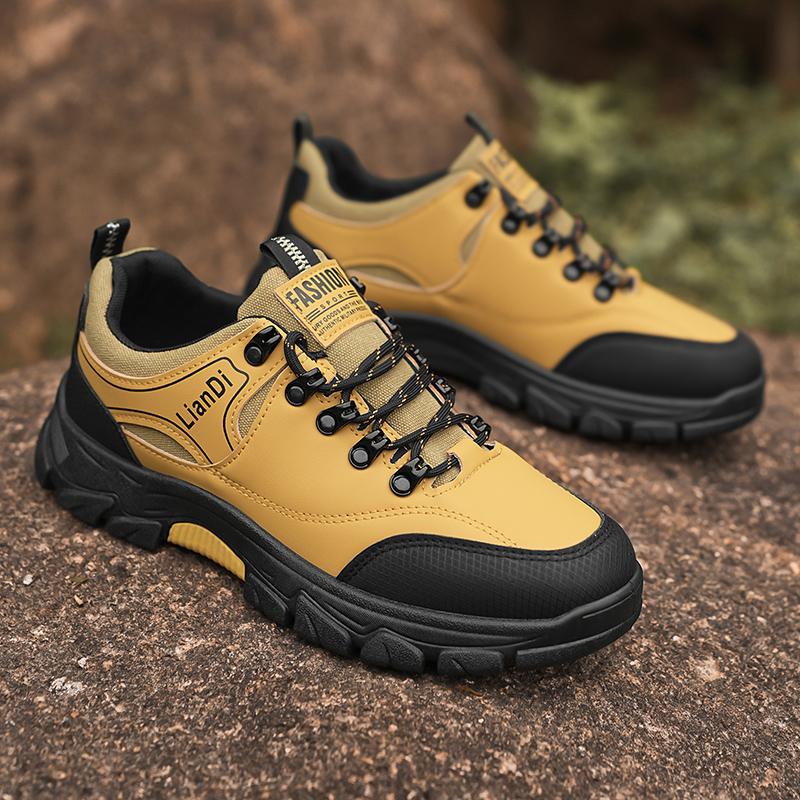 New Men's Sports Hiking Shoes 2025 Men's Anti Slip Training Shoes Leather Outdoor Oversized 48 Autumn Hiking and Jogging Shoes