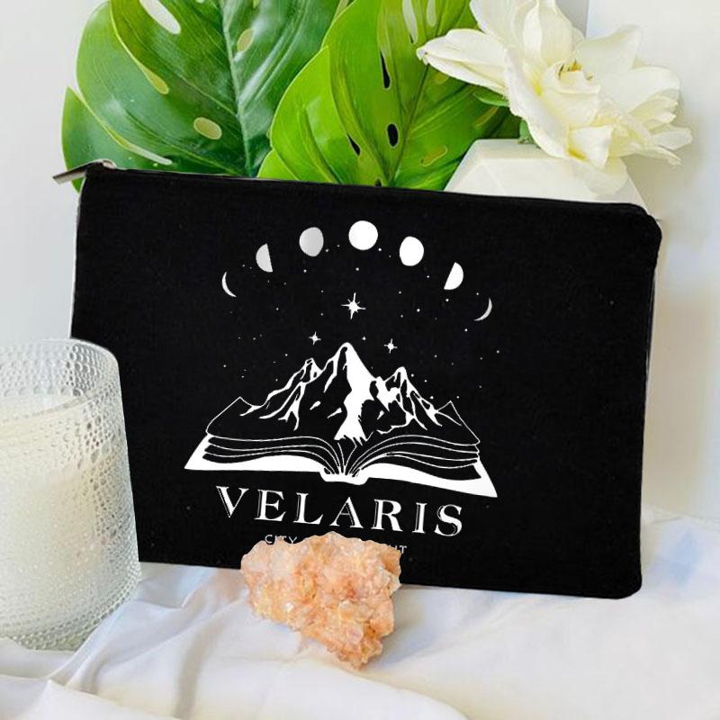 City of Starlight Pattern Cosmetic Bag Makeup Case Acotar Velaris Travel Toiletries Organizer Storage Make Up Pouch Pencil Bag