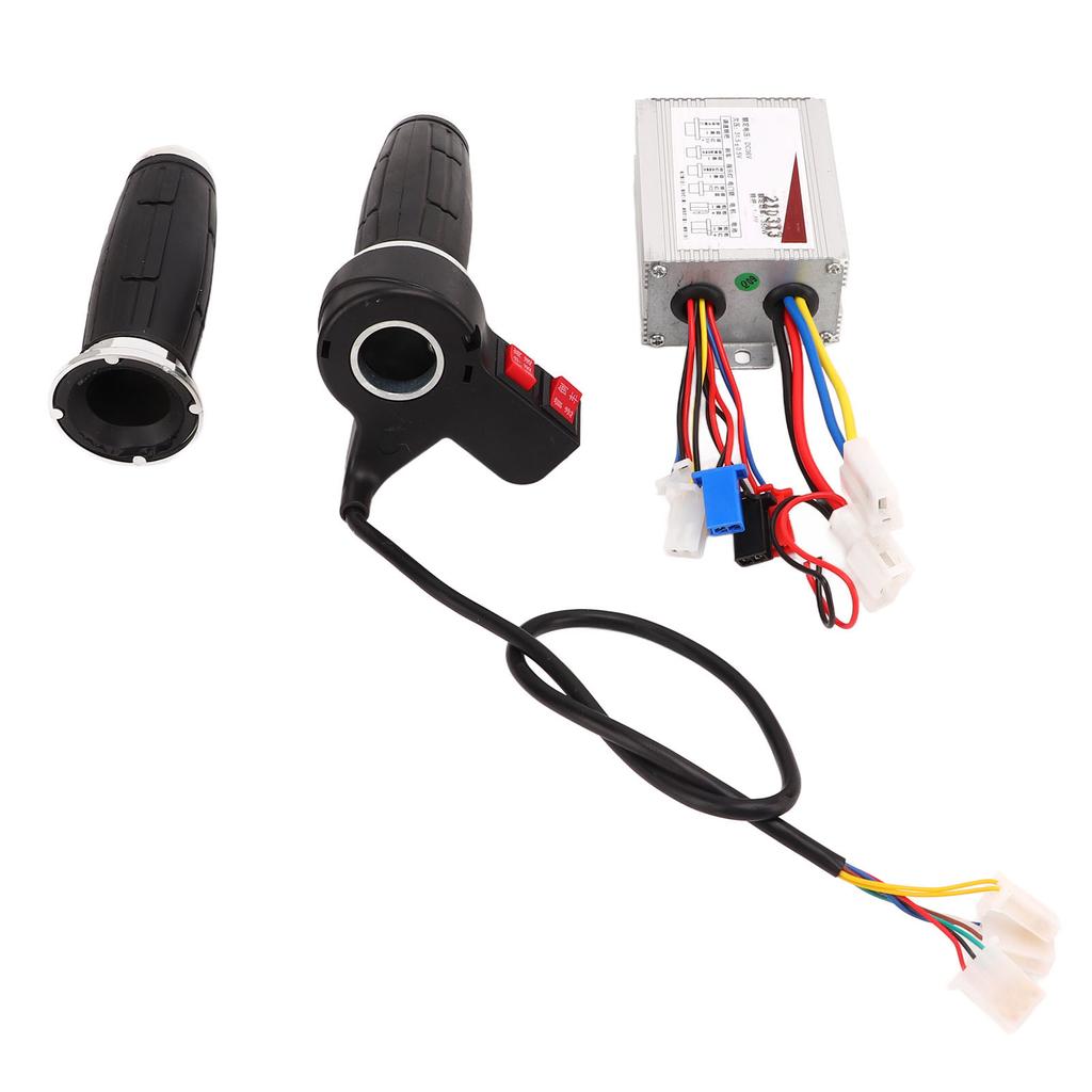Brushed Controller Throttle Grip Set 36V 350W Good Heat Dissipation 3 Speed E Bike Motor Controller