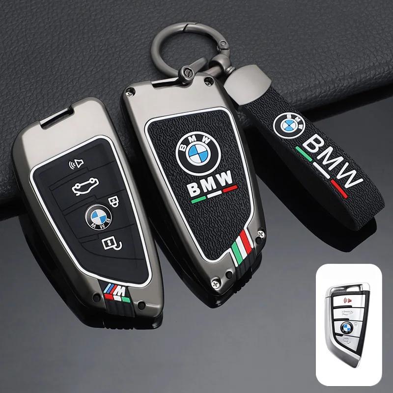 

Hot 2025 Zinc Alloy Silica Gel Car Key Case Full Cover for BMW X1 X3 X4 X5 F15 X6 F16 G30 7 Series G11 F48 F39 520 525 f30 118i