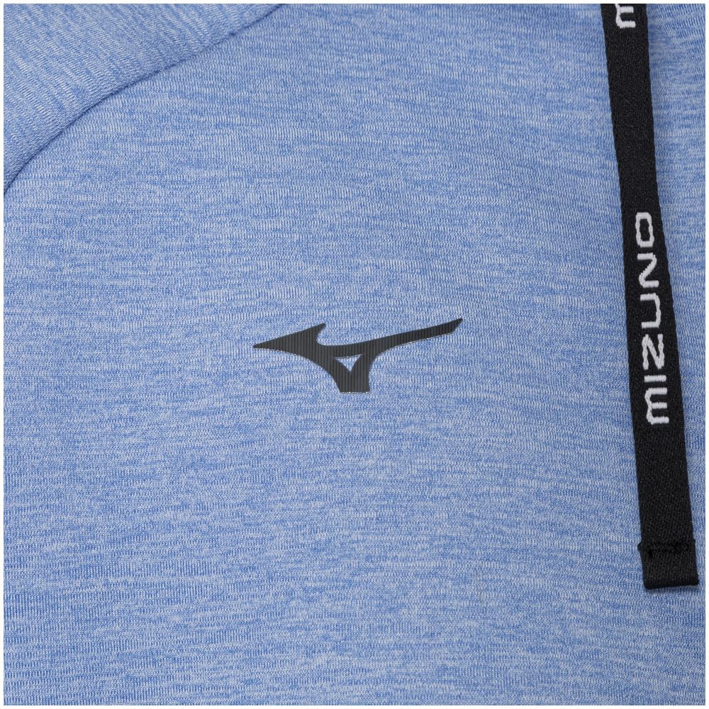 Mizuno Training Wear Stretch Sweat Hoodie for Easy Parisian Blue Size XL Movement, 32MCA330, Heather,