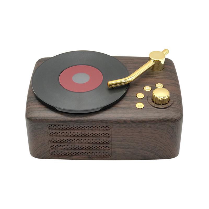 Kinganda Portable Retro Stereo Vintage Bluetooth Wireless Speaker With MIC TF Card Slot 7.18