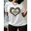 European Size Women'S Elegant Printed T-Shirt - Summer Fashion, Stylish Design, Comfortable And Breathable, Round Neck Tee for Women