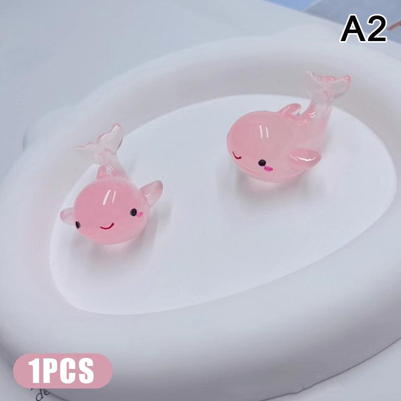 Luminous Little Whale Marine Animal Ornament Mini Pendant Fish Tank Decoration Landscape Craft Desktop Decoration