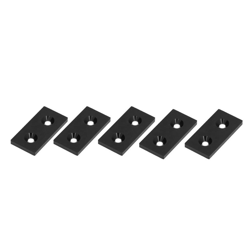5Pcs Aluminum Profile End Cap Alloy Metal Cover Plate Linear Moving Parts 4080 Double HolesBlack