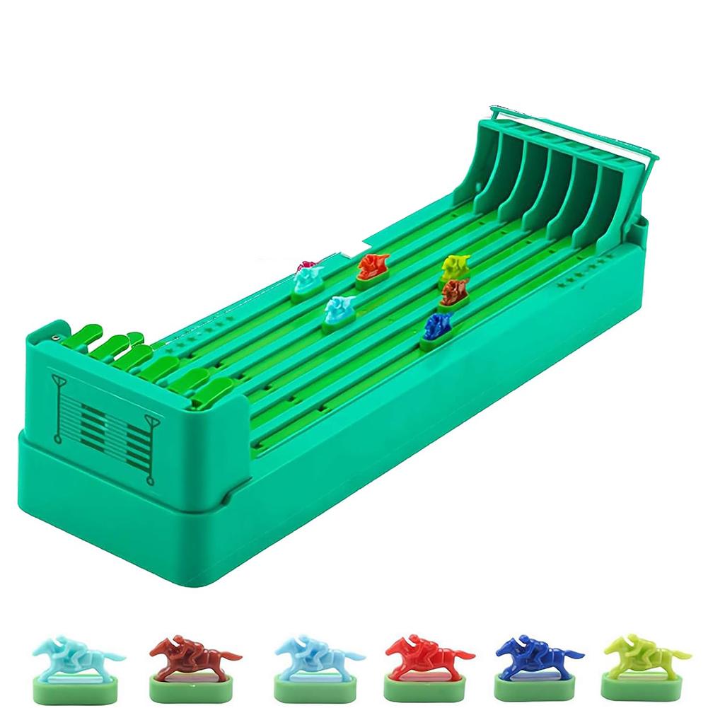 

Tabletop Horse Race Game with 6 Horse Horse Race Game Interactive Toy Hand Eye Coordination for Family Game зелений