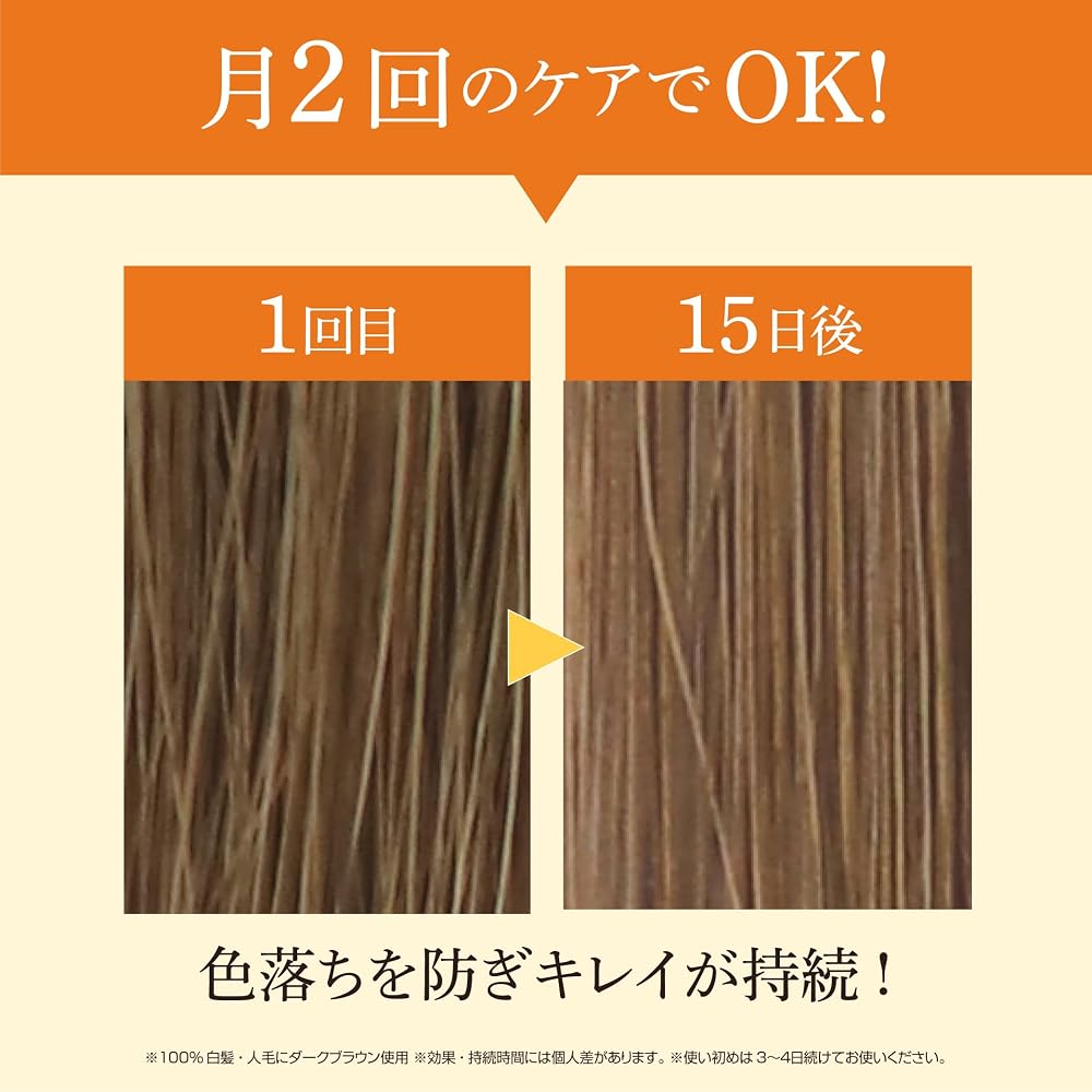 Kagayaku Cosme ARGANESE Oil-In-Color Care 180g with Brush Dark Brown Natural Brown for Gray Hair