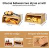 Bamboo Multifunctional Bread Box - Lidded Kitchen Storage & Desktop Organizer