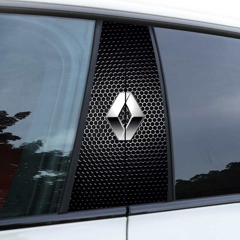 2Pcs Car Center Pillar Sticker Auto B Pillars Protective Film For Renault Clio Sandero Captur Megane R5 4 E-tech Scenic Austral R444