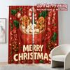 Flat Printing Jit Curtains Without Rod Gingerbread Cheer Popular Fashionable Polyester Curtain Set Of 2 Made Washable