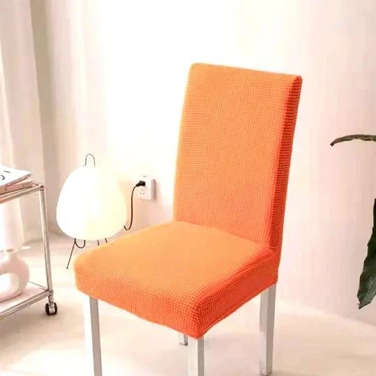 1/2/3/5/4/6pcs Waterproof Jacquard Adjustable Chair Cover 2024 Solid Luxury Dining Table Chair Cover for Home Dining Room
