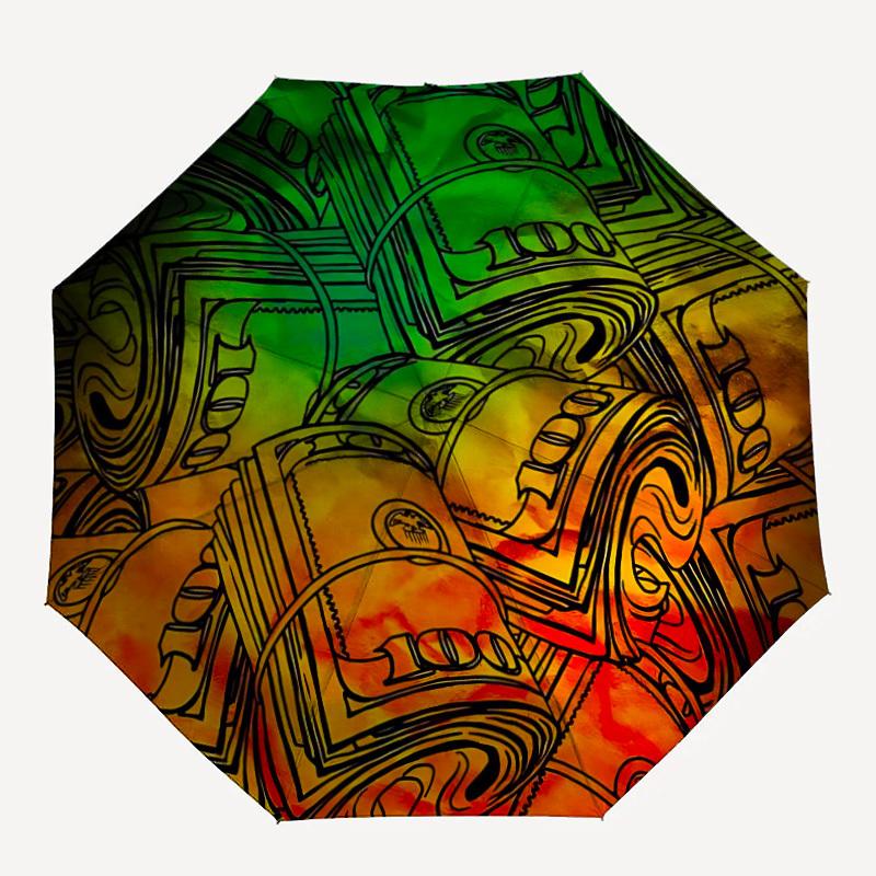 

1pc Money Art Automatic Open/Close Umbrella Compact Folding Umbrella, All-Season Portable Umbrella for Women/Men F1124358