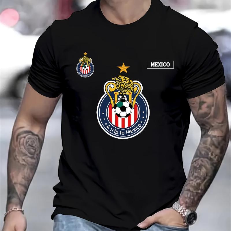 

Mexico Soccer Team Emblem Print T-Shirt,Lightweight T-Shirt Breathable Cool, Comfortable Wear XXL