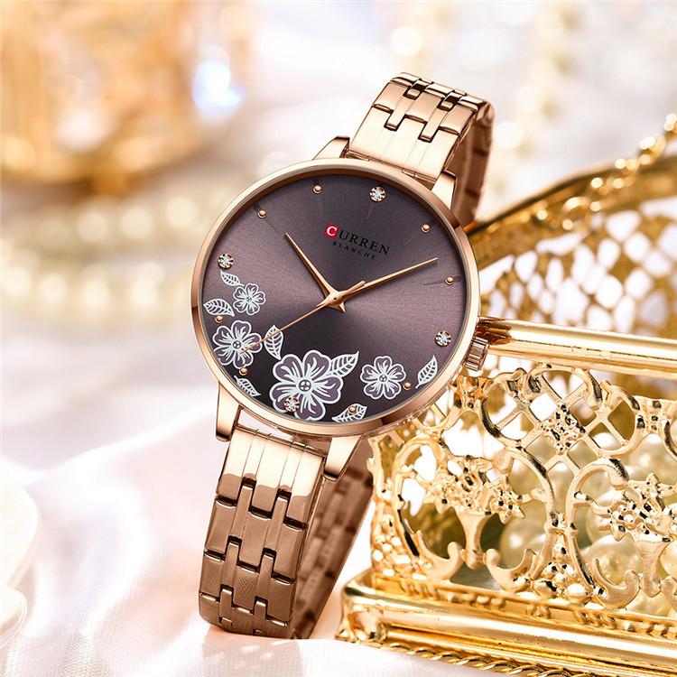 CURREN Steel Band New Small Dial Compact Women's Personality Watch Calendar Sports Watch