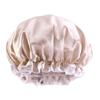 Large Lace Satin Anti-fume Cap PE Lined Waterproof Shower Cap Beauty Home Cap