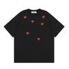 Japanese trendy brand heart-print short-sleeve T-shirt, unisex loose couple's summer casual daily versatile top