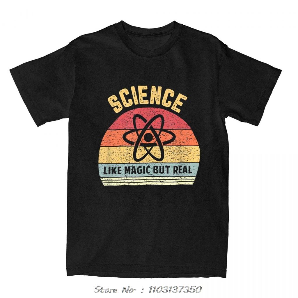 Science It's Like Magic But Real Geek Scientist Men's T-shirt Cotton Fitness Tshirt Men O-neck Tops Tees Oversized T Shirt