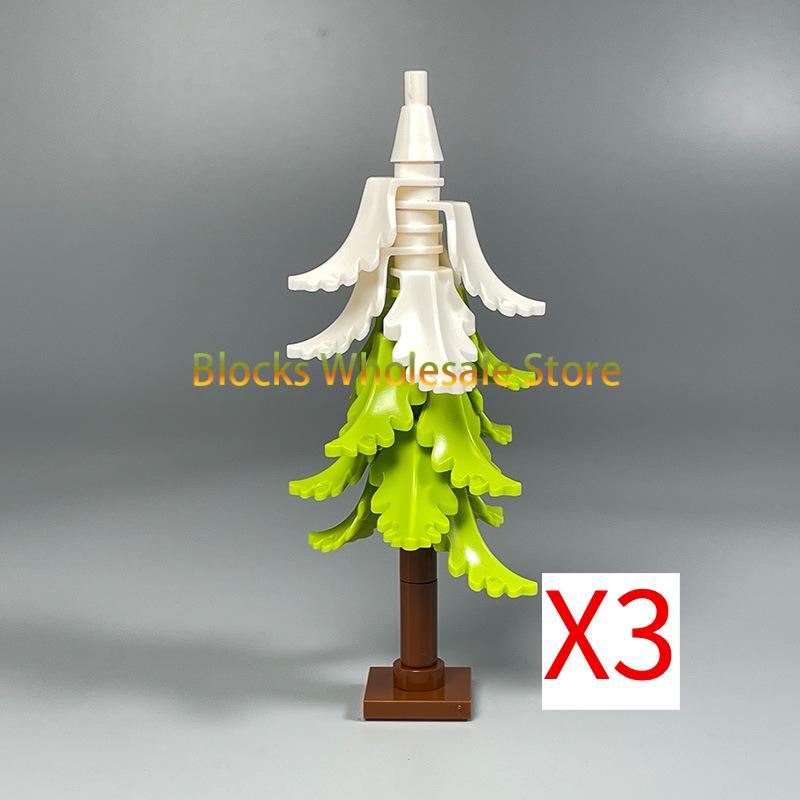 MOC Christmas Gift Present Assembly Toy Small Particle Building Block Set Christmas Tree Fir Tree Scene Desktop Ornament